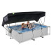 Piscine hors sol rectangulaire Soft Grey 300x200x65cm avec pompe filtrante et voile d'ombrage – Exit Toys