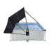 Piscine hors sol rectangulaire Soft Grey 300x200x65cm avec pompe filtrante et voile d'ombrage – Exit Toys