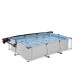 Piscine hors sol rectangulaire Soft Grey 300x200x65cm avec pompe filtrante et voile d'ombrage – Exit Toys