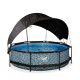Piscine hors sol ronde Stone ø300x76cm avec pompe filtrante et voile d'ombrage – Exit Toys