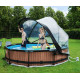 Piscine hors sol ronde Stone ø360x76cm avec pompe filtrante et dôme – Exit Toys