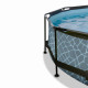 Piscine hors sol ronde Stone ø244x76cm avec pompe filtrante et dôme – Exit Toys