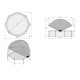 Piscine hors sol ronde Stone ø244x76cm avec pompe filtrante et voile d'ombrage – Exit Toys
