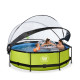 Piscine hors sol ronde Lime ø300x76cm avec pompe filtrante et dôme – Exit Toys