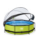Piscine hors sol ronde Lime ø300x76cm avec pompe filtrante et dôme – Exit Toys