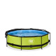 Piscine hors sol ronde Lime ø300x76cm avec pompe filtrante et voile d'ombrage – Exit Toys