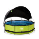 Piscine hors sol ronde Lime ø300x76cm avec pompe filtrante et voile d'ombrage – Exit Toys