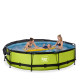 Piscine hors sol ronde Lime ø360x76cm avec pompe filtrante et voile d'ombrage – Exit Toys