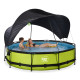 Piscine hors sol ronde Lime ø360x76cm avec pompe filtrante et voile d'ombrage – Exit Toys