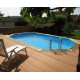 Piscine bois octogonale allongée 400x610cm AZURA toute équipée UBBINK