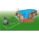 Piscine bois octogonale allongée 400x610cm AZURA toute équipée UBBINK
