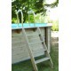 Piscine bois octogonale allongée 400x610cm AZURA toute équipée UBBINK