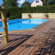 Piscine bois octogonale allongée 400x610cm AZURA toute équipée UBBINK