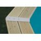 Piscine bois octogonale allongée 400x610cm AZURA toute équipée UBBINK